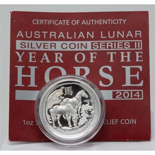Australien 1 Dollar 2014 - Jahr des Pferdes - High Relief*