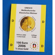 Goldeuroschuber für 100 Euro 2006 "Weimar"...