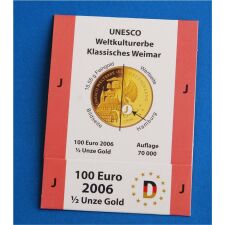 Goldeuroschuber für 100 Euro 2006 "Weimar"...
