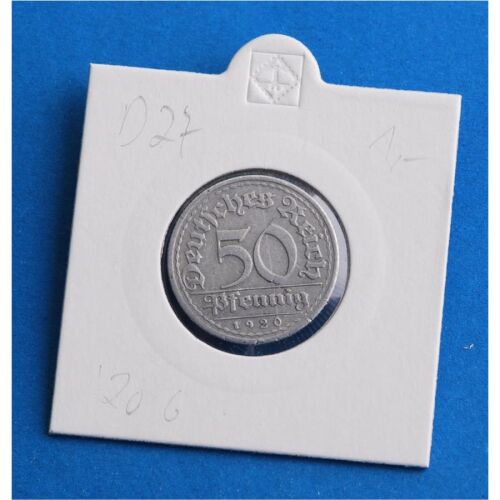 Deutsches Reich 50 Pfennig 1920 G *