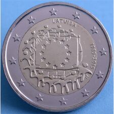 Lettland 2 Euro 2015 &quot;30 Jahre Europaflagge &quot; unc.