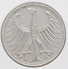 Deutschland 5 Mark 1958 D* (berieben/gereinigt)