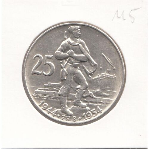 Tschechoslowakei 25 Korun 1954 "Aufstand"*
