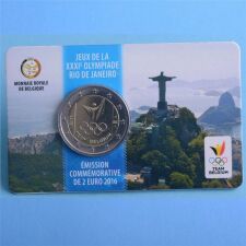 Belgien 2 Euro 2016 "Olympische Spiele in Rio" Coincard - French Version