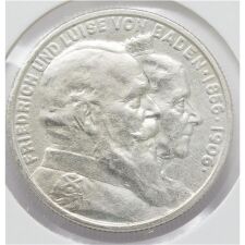 Deutsches Reich 2 Mark 1906 "Friedrich und Luise von Baden / Goldene Hochzeit"*