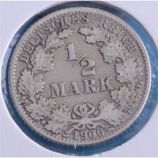Deutsches Reich 1/2 Mark 1906 J*