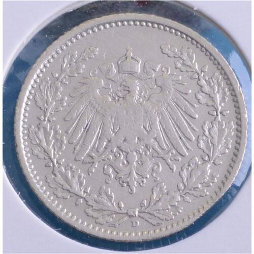 Deutsches Reich 1/2 Mark 1905 D*