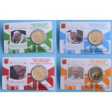 Vatikan 50 Cent 2016 Numiscard Set - Nr. 10 - 13 *