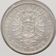 Die Vorderseite präsentiert das nach rechts gewendete Porträt von Kaiser Friedrich III. Die umlaufende Inschrift lautet FRIEDRICH DEUTSCHER KAISER KÖNIG V. PREUSSEN. Unter dem Halsabschnitt ist dezent das Münzzeichen A für Berlin eingeprägt, umrahmt von einer klassischen Perlschnur am Rand.