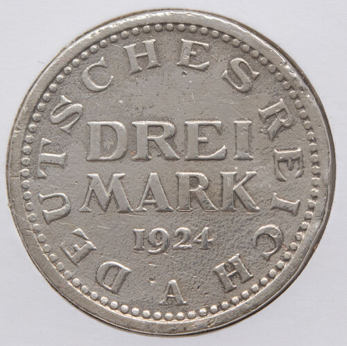 Weimarer Republik 3 Mark 1924 - A*