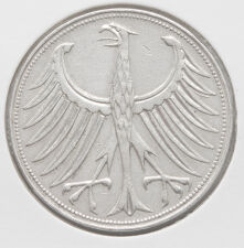Deutschland 5 Mark 1958 F* (berieben / gereinigt)