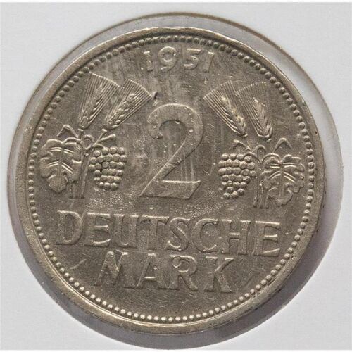 Deutschland 2 Mark 1951 - Ähren - D *