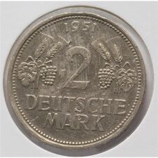 Deutschland 2 Mark 1951 - Ähren - D *