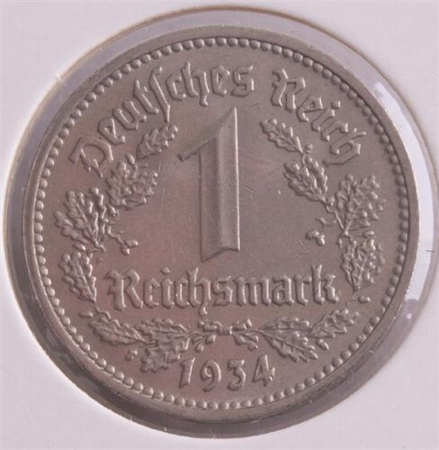 Deutsches Reich 1 Reichsmark 1934 D*