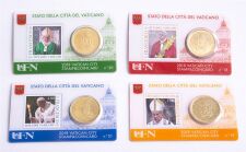 Vatikan 50 Cent 2018 Numiscard Set - Nr. 18 - 21*