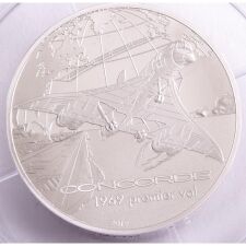 Frankreich 50 Euro 2019 "Concorde" 5 oz Silber