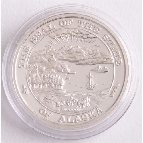 Alaska Silber Medaille - Goldgräber 1995 - mit Goldsplitter*