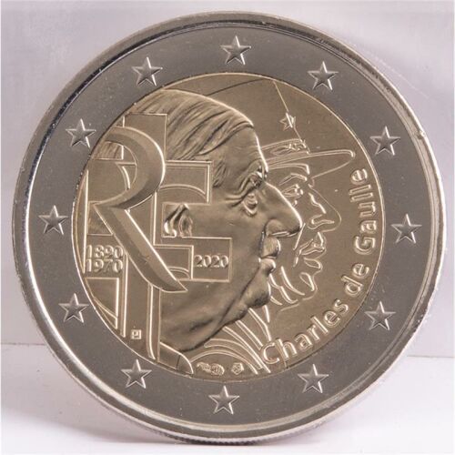 Frankreich 2 Euro 2020 - Charles de Gaulle - unc.