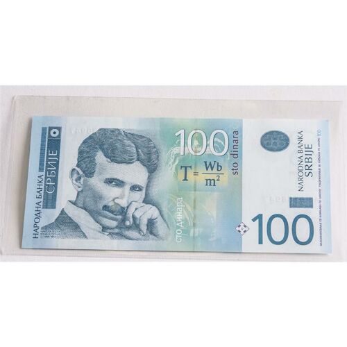 Serbien 100 Dinar 2013 "Nikola Tesla" Banknote*