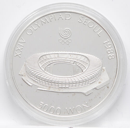 Südkorea 5.000 Won 1987 - Olympic Games 1988 - Stadium*