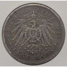 Deutsches Reich 5 Mark 1895 - Friedrich - Baden*