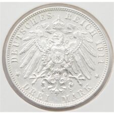 Deutsches Reich 3 Mark 1911 "Sachsen - Friedrich August"*