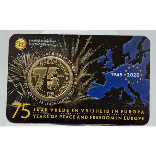 Belgien 2,5 Euro 2020 (NL)- 75 Jahre Frieden in Europa  in Coincard