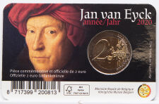 Belgien 2 Euro 2020 - Jan van Eyck - in niederl. Coincard