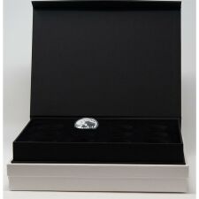 Münzbox schwarz - Lunar III - für 12 x 1 Unze Silber