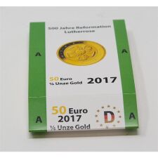 Goldeuro Schuber für 50 Euro 2017 - Lutherrose - A