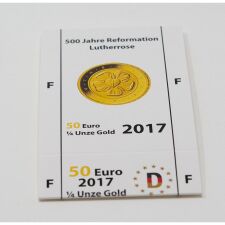 Goldeuro Schuber für 50 Euro 2017 - Lutherrose - F