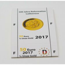 Goldeuroschuber f&uuml;r 50 Euro 2017 - Lutherrose - F