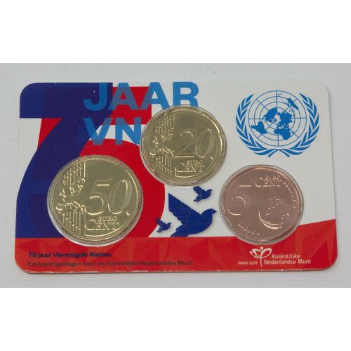Niederlande 75 Cent 2020 - 75 Jahre Vereinte Nationen - Coincard