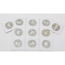 Medaillensatz FIFA WM 1974 - 11 x 13 g - 1000er Silber