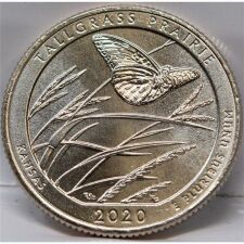 USA 25 Cent 2020 - Beautiful Quarter - Tallgrass Prairie...