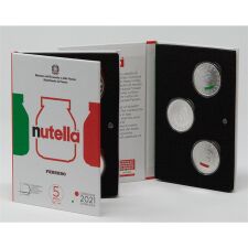 Italien 3 x 5 Euro Satz 2021 - Nutella - im Komplettetui