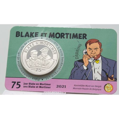 Belgien 5 Euro 2021 - Blake & Mortimer in Coincard