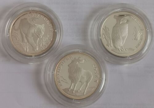 Russland 3 x 1 Rubel 1993 - Red Book*
