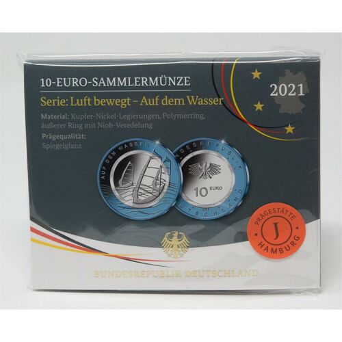 Deutschland 10 Euro 2021 - Auf dem Wasser - J - PP