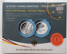 Deutschland 10 Euro 2021 - Auf dem Wasser - J - PP