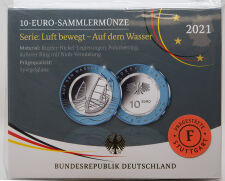 Deutschland 10 Euro 2021 - Auf dem Wasser - F - PP