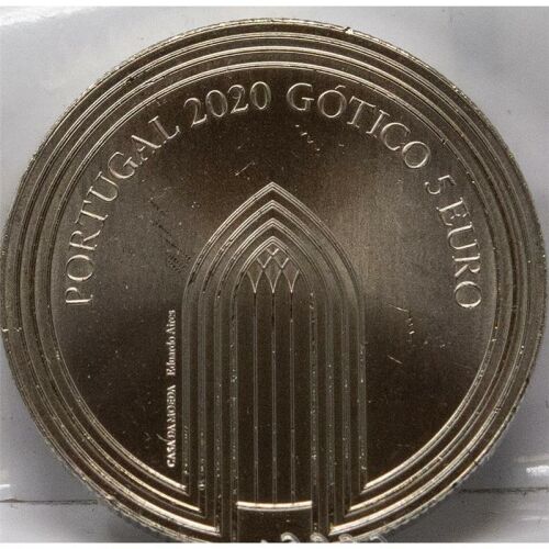 Portugal 5 Euro 2020 - Europastern - Gothik - Cu/Ni unc.