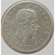 Italien 5 Lire 1875 - Vittorio Emanuele II.*