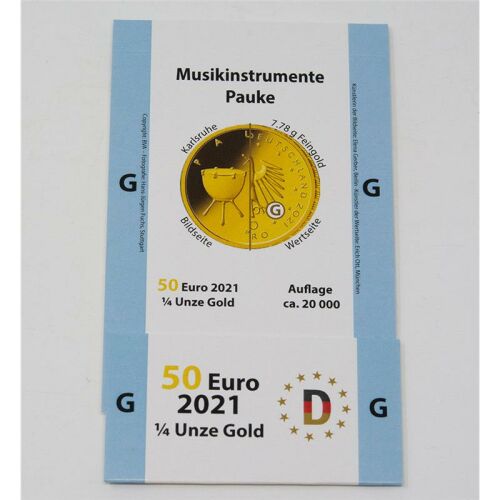 Goldeuroschuber f&uuml;r 50 Euro 2021 - Musikinstrumente - Pauke - G