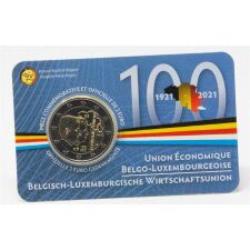 Belgien 2 Euro 2021 - Wirtschaftsunion - in franz. Coincard
