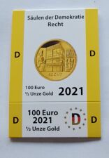 Goldeuroschuber f&uuml;r 100 Euro 2021 - S&auml;ulen der...