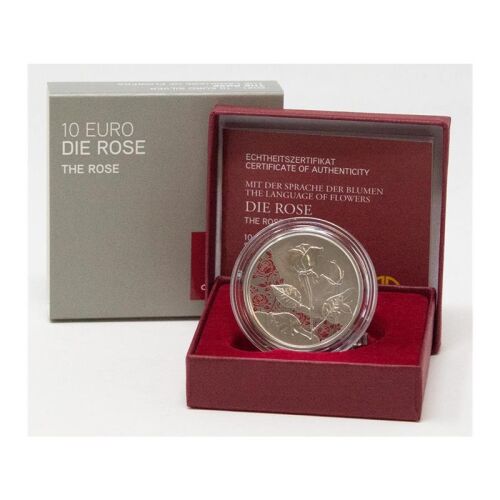 Österreich 10 Euro 2021 - Mit der Sprache der Blumen #1 - Die Rose - PP