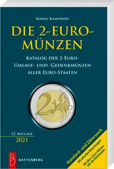 Katalog - Die 2 Euro Münzen 2021, Kamphoff , 12. Auflage