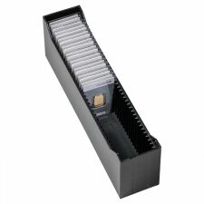 Archivbox LOGIK für 40 Goldbarren im Blister oder Coin Cards, Hochformat, schwarz