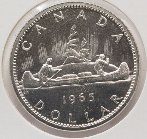Kanada 1 Dollar 1965 - Indianer - Kanu*